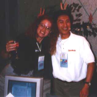 Amy Iverson with Bin from Cybermedia